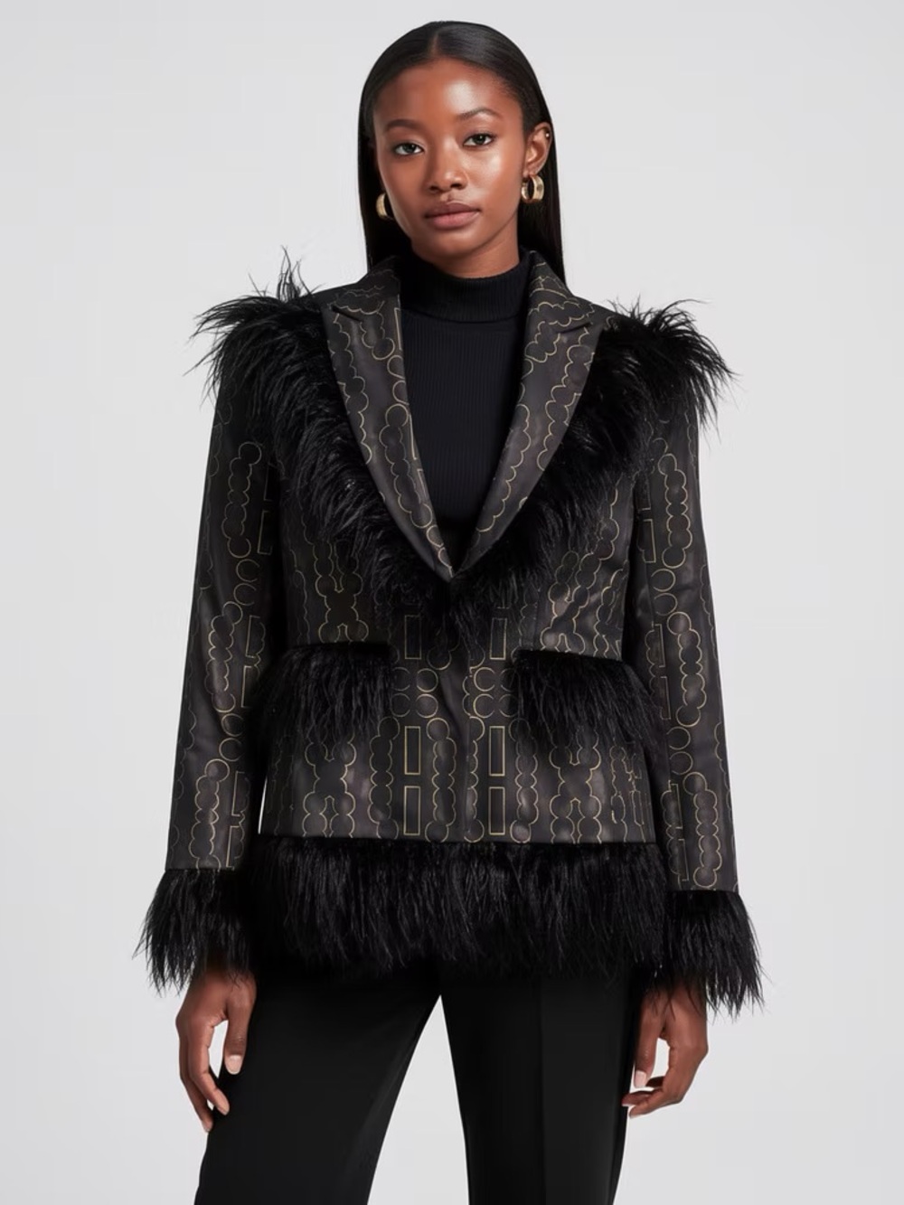 NWT Cara Mila Feather Trim Blazer Jacket | Women’s S